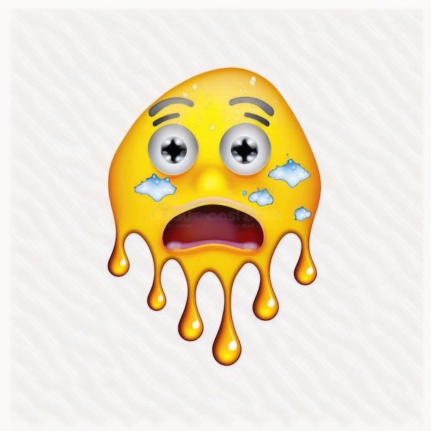 Photo expressive emoticon face ice emoji