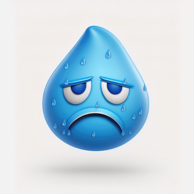 Photo expressive emoticon face ice emoji