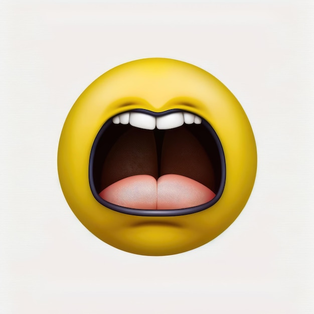 Foto emoticon espressivo faccia bocca aperta emoji