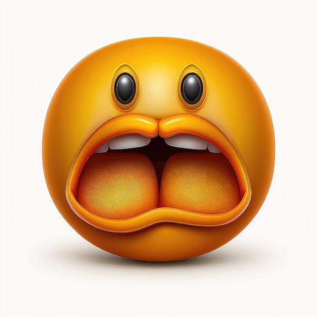 Foto emoticon espressivo faccia bocca aperta emoji