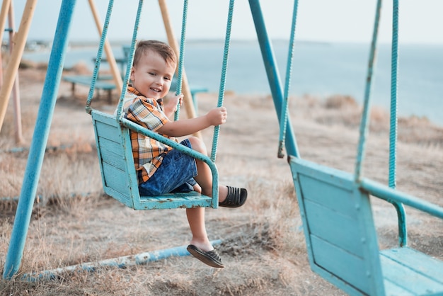 Expressive little child posing