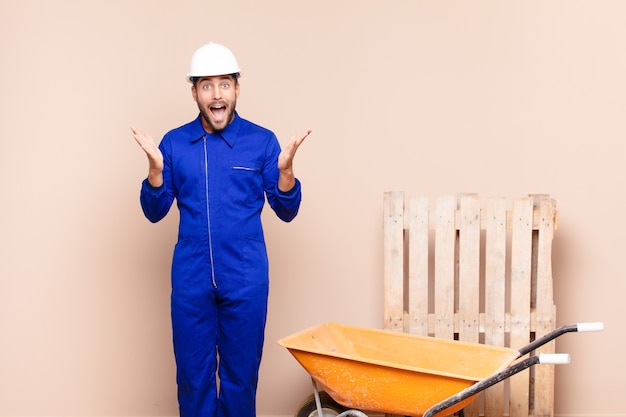 Expressive man posing in the studio