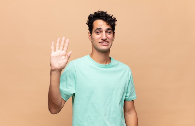 Expressive man posing in the studio