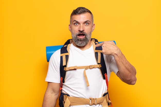 Expressive man posing in the studio