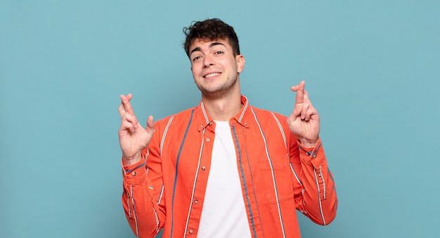 Expressive man posing in the studio