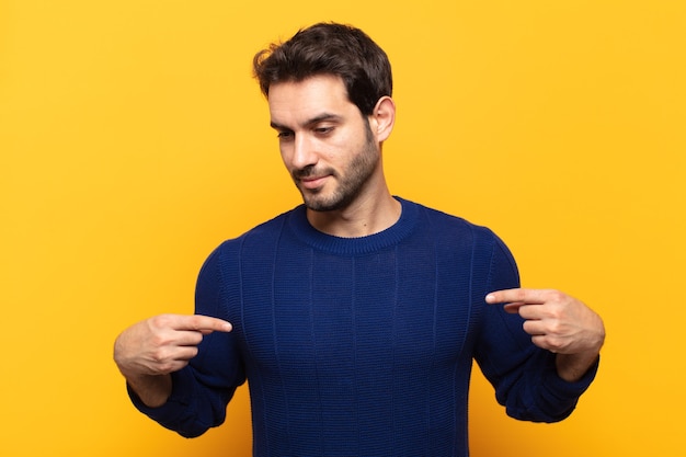 Expressive man posing in the studio