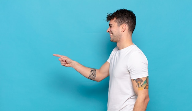 Expressive man posing in the studio