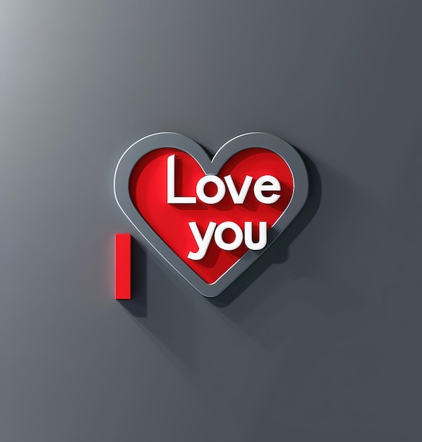 Expressive message I love you with heart