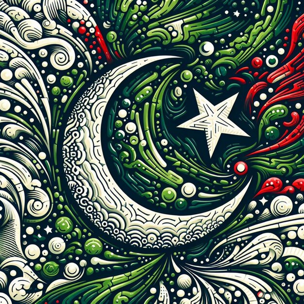 expressive pakistan flag art blending heritage and creativity in a visually stunning masterpiece