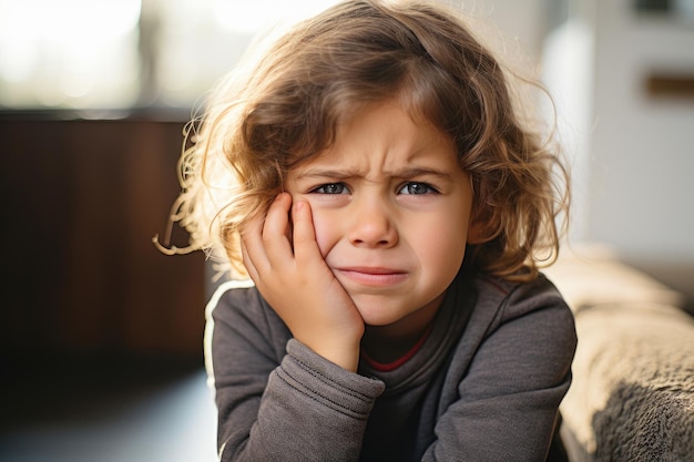 Photo expressive portrait of toothache