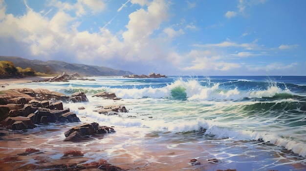 Expressive Seascape Painting oil painting