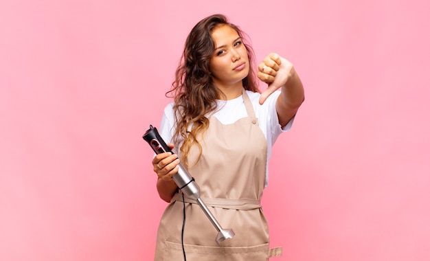 Expressive woman posing in the studio