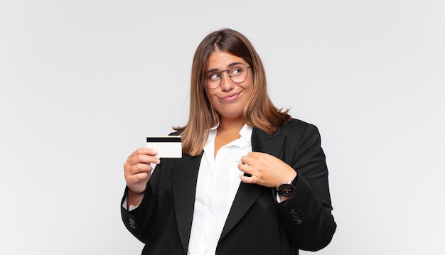 Expressive woman posing in the studio