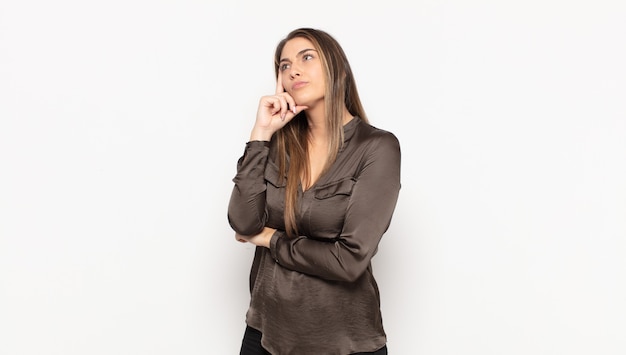 Expressive woman posing in the studio