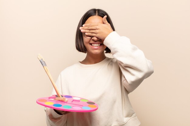 Expressive woman posing in the studio