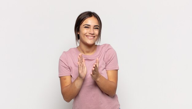 Expressive woman posing in the studio