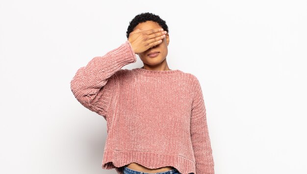 Expressive woman posing in the studio