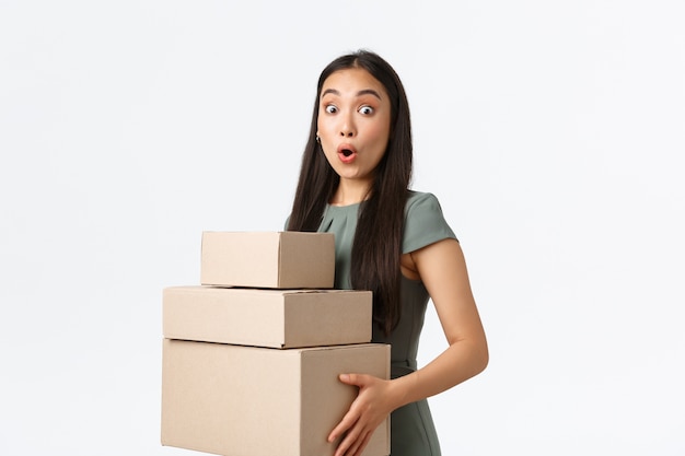 Expressive young Asian woman posing