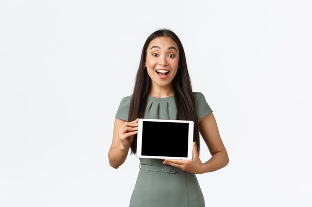 Expressive young Asian woman posing