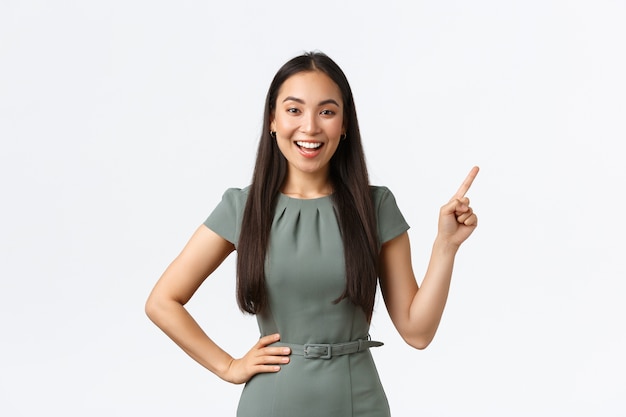 Expressive young Asian woman posing