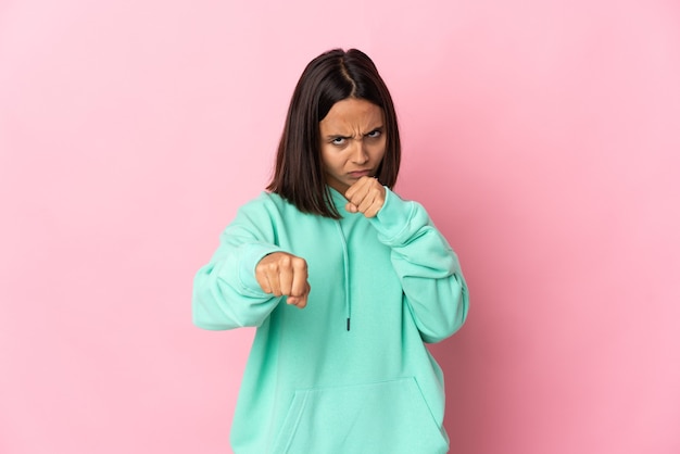 Expressive young beautiful girl posing