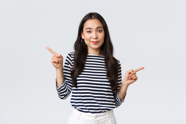 Expressive young Korean girl posing