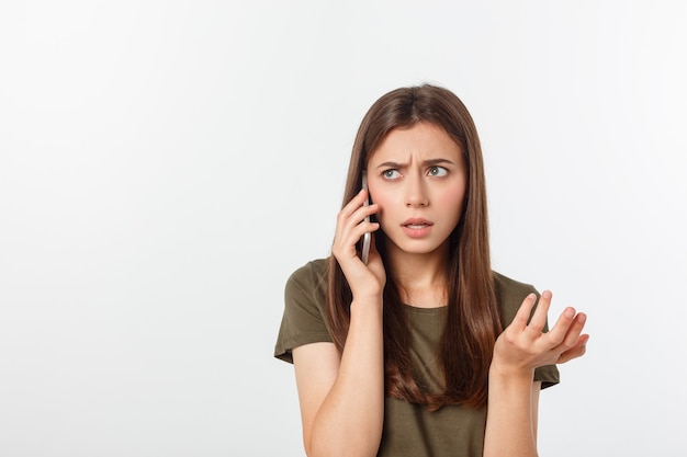 Expressive young woman posing