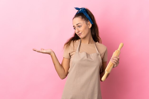 Expressive young woman posing