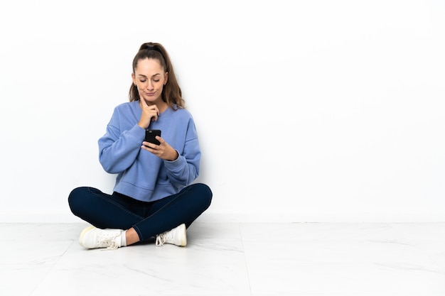 Expressive young woman posing