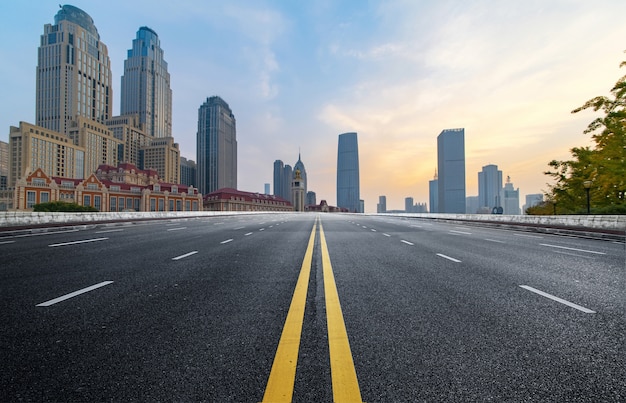 Expressway and Modern Urban Architecture in Tianjin, China