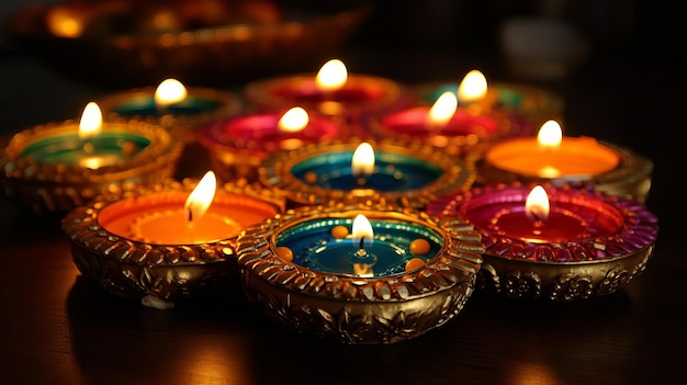 Exquise diyas voor Diwali-decoratie