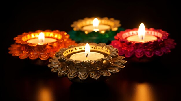 Exquise diyas voor Diwali-decoratie