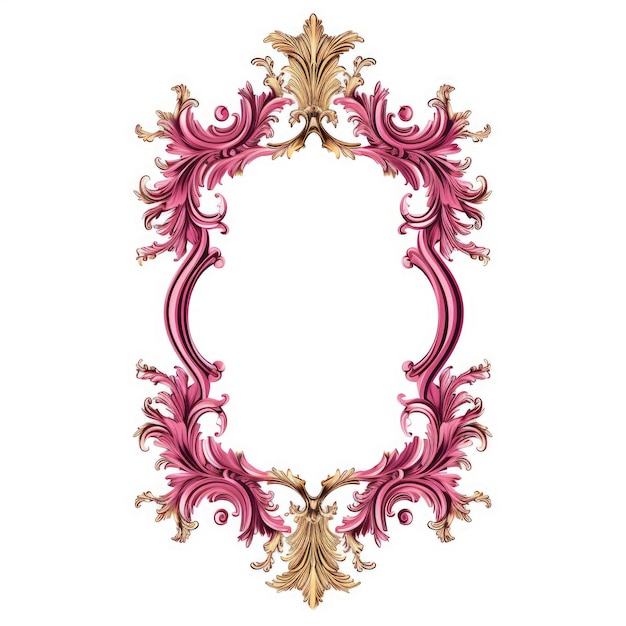 Exquisite Baroque Beauty Vintage Luxury Baroque Frame A Captivating Vector Image in PNG with A4 F