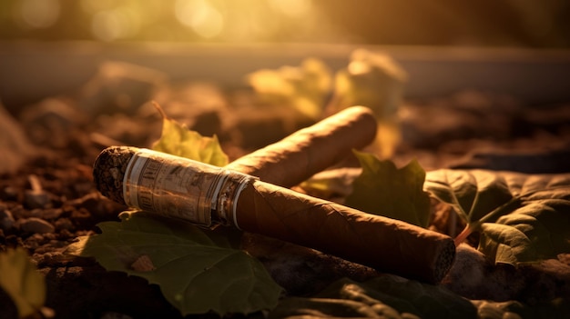 Foto squisita bellezza dei sigari cubani una composizione premium di delizia del tabacco
