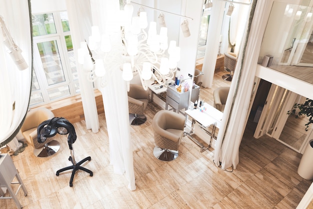 Exquisite beauty salon with a stylish interior 