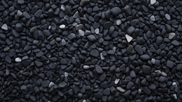 Photo exquisite black pebbles from the seashore