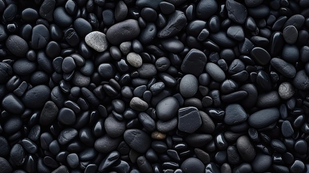 Exquisite black pebbles from the seashore