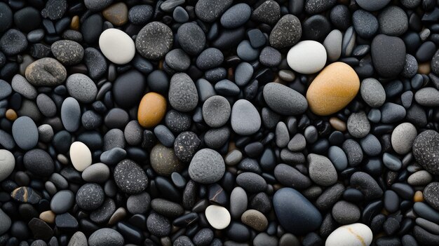 Exquisite black pebbles from the seashore