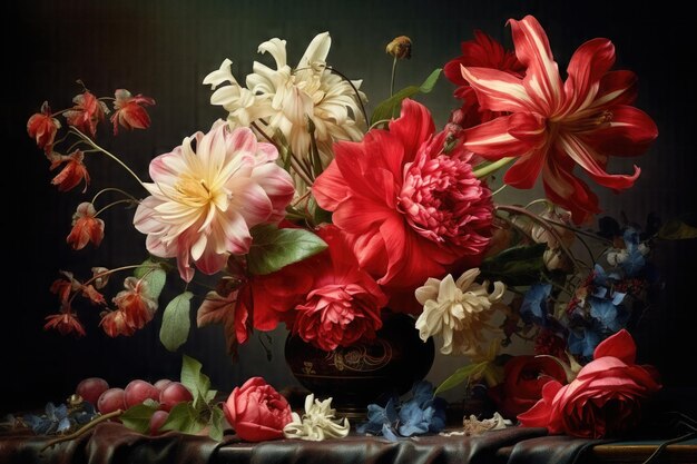 Exquisite Blooms Adorning a Delicate Table