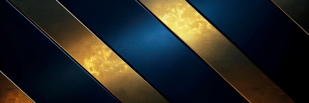 Photo exquisite blue gold and metallic stripes