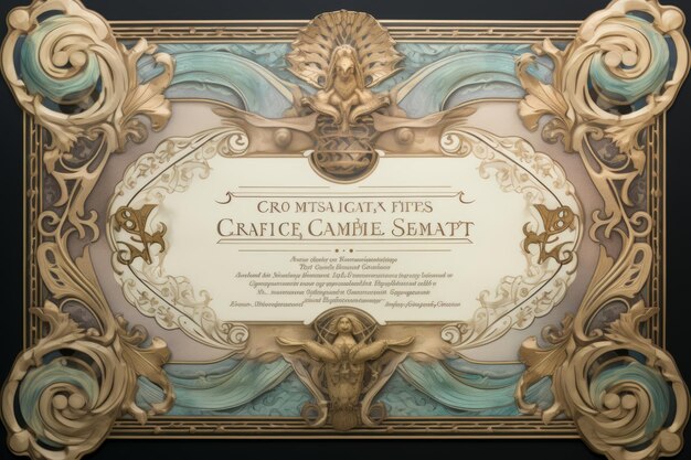 Изысканный бордюр для элегантных сертификатов