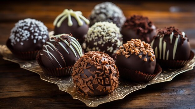 Exquisite chocolate truffles