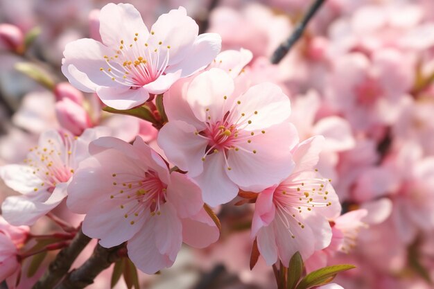 写真 鮮やかな桜の花のクローザップ (fu.003183)