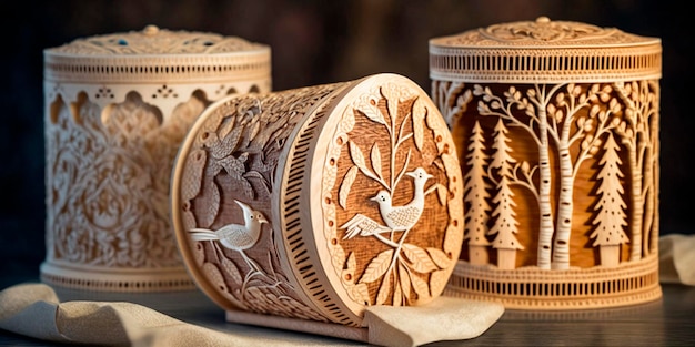 Exquisite Craftsmanship Traditional Russian Birch Bark Products