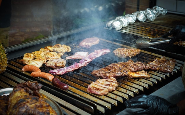 Exquisite cuts of beef in an Argentine steakhouse.