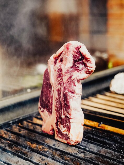 Exquisite cuts of beef in an Argentine steakhouse.