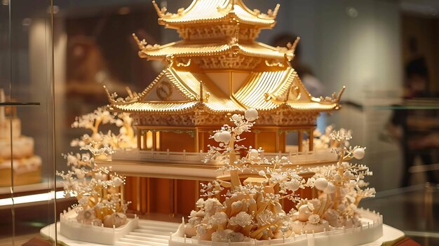 Exquisite and delicate this image of a golden pagoda is sure to impress