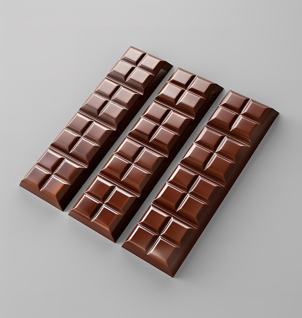 Прекрасная выставка шоколадных батончиков, подчеркивающих богатый коричневый цвет и гладкую текстуру