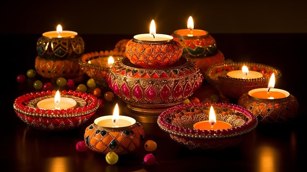 Diwali 장식을 위한 절묘한 Diyas