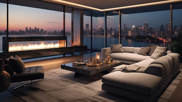 Photo exquisite escape exotic luxury living room with worldly elegance